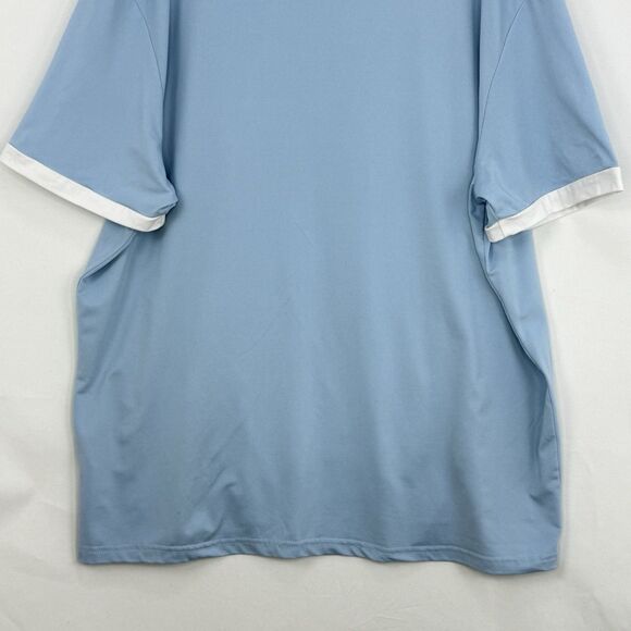 Men's Classic Regular-Fit Polo Shirt Men Blue Short Sleeve Shirt Size XXL - Picture 6 of 12